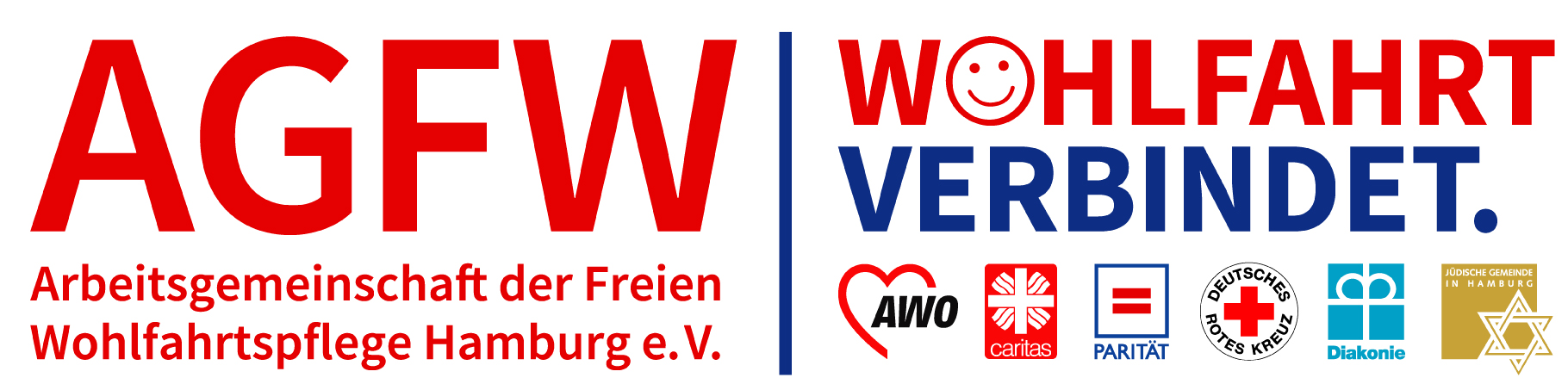 Logo AGFW (Arbeitsgemeinschaft der Freien Wohlfahrtspflege Hamburg e.V)